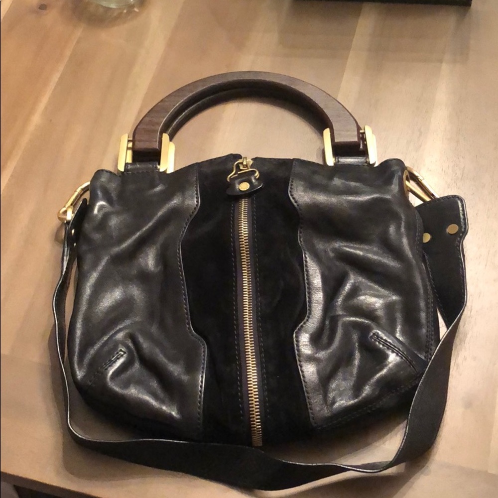 Jimmy Choo suede and leather handbag - Picture 1 of 8